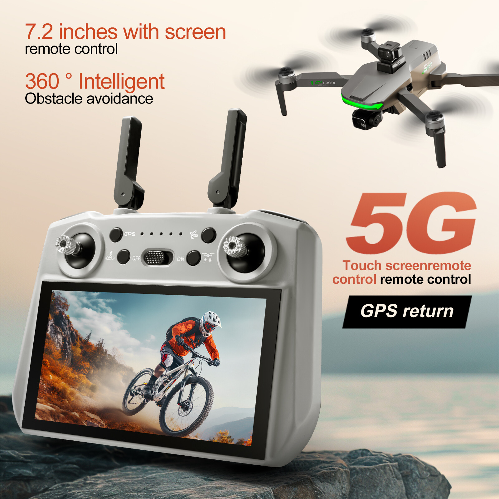 โดรน S155 MAX GPS WIFI 3 กม. F - Drone Gps Mount บทวิจารณ์และราคา